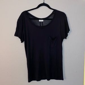 Black saint laurent paris t shirt